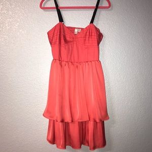 Coral Ruffled Dress